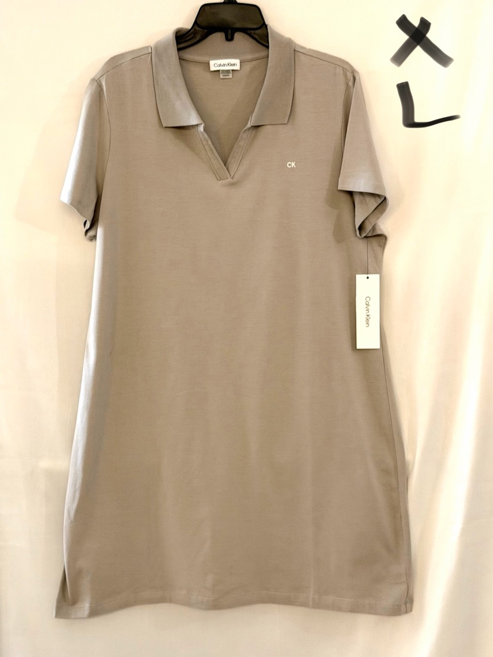Calvin Klein Taupe Polo Dress